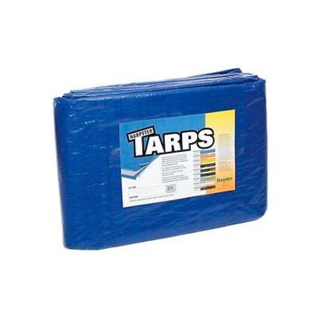 HARPSTER OF PHILIPSBURG Light Duty Tarp, Blue, High-Density Polyethylene B50x100